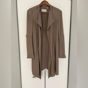 Aritzia Babaton Quincey Taupe duster coat